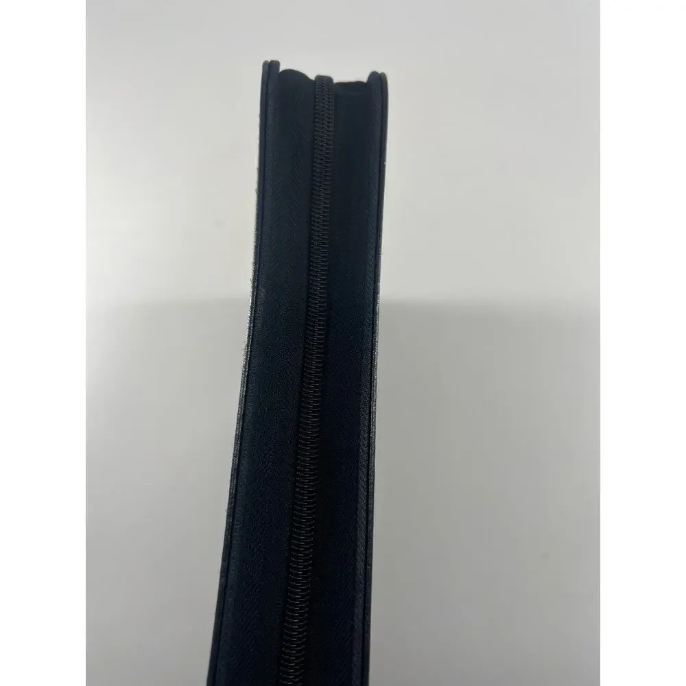 Franklin Covey Black Leather Zip Portfolio Office Notebook 12 x10 Professional